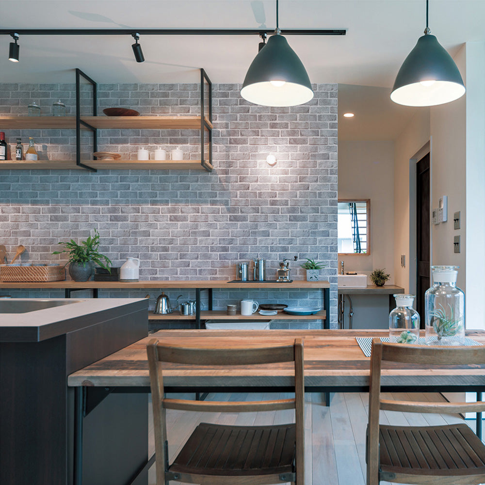 コンクリートレンガ|LV2294|のり付き壁紙