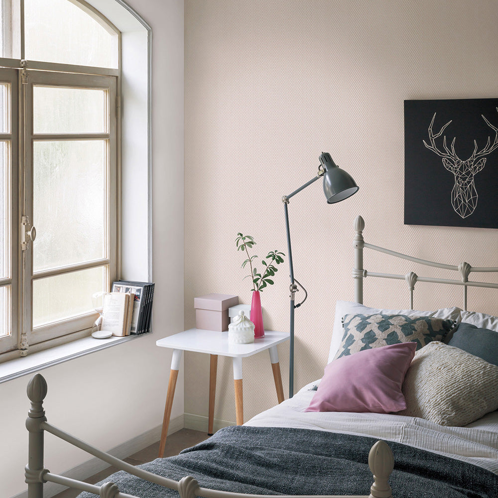 フェミニンなストライプ幾何学模様|LV2382|のり付き壁紙