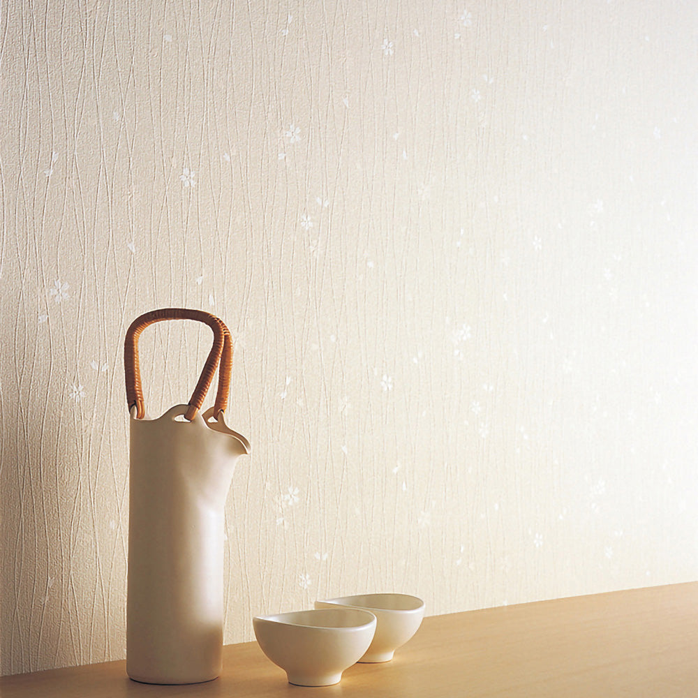 川に流れる桜|LV2430|のり付き壁紙