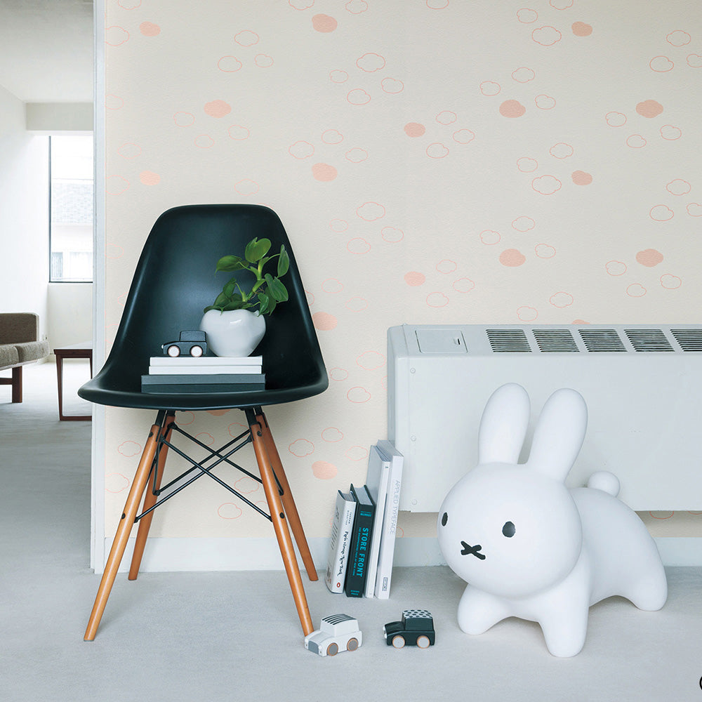 くも|LV2465|のり付き壁紙