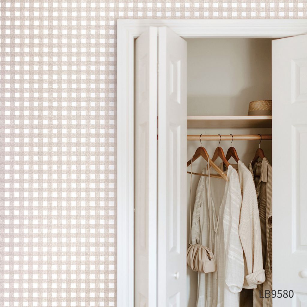 【量産】チェック|LB9580|のり付き壁紙