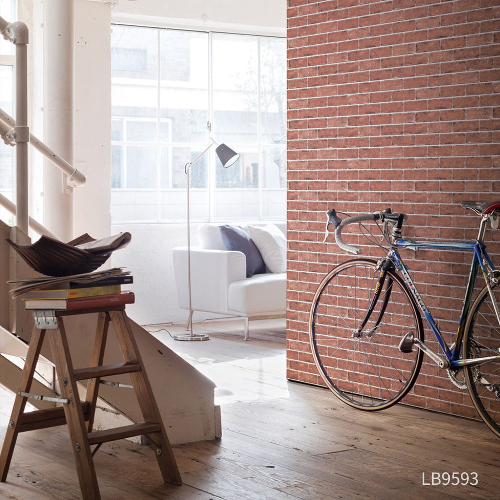 【量産】レンガ|LB9593|のり付き壁紙
