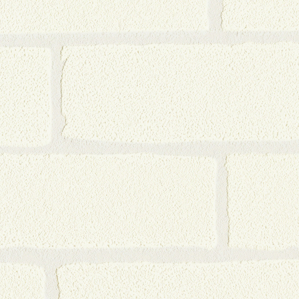 ナチュラルな白レンガ|LL6163|のり付き壁紙