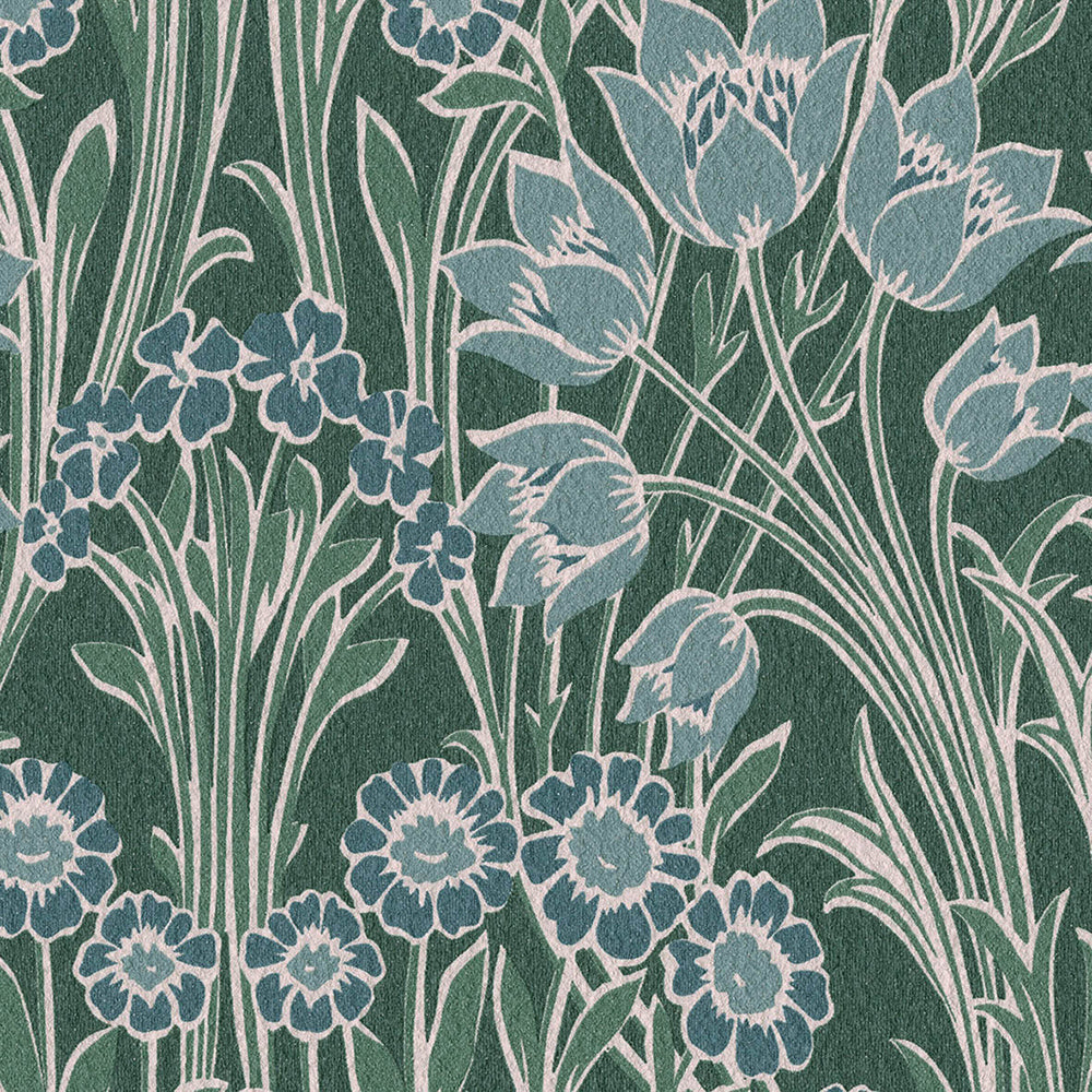 Swirling Daisies-スワーリング・デイジー|LL6297|のり付き壁紙