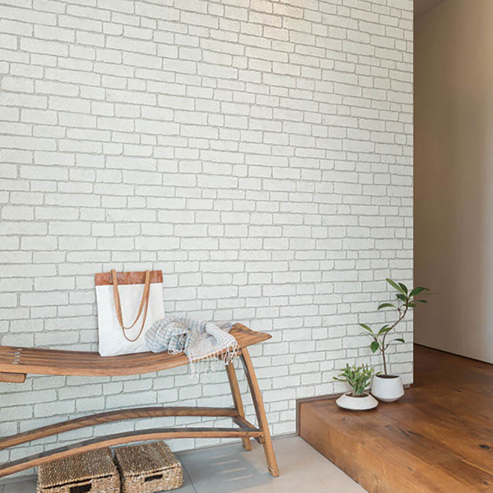 ホワイトブリック|LL7274|のり付き壁紙