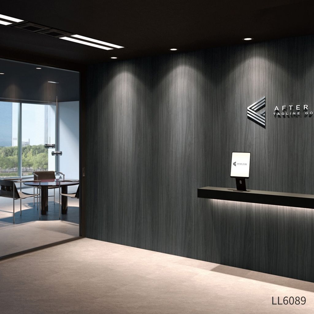 ウォールナット板柾（目地なし）｜LL6087～6089｜のり付き壁紙