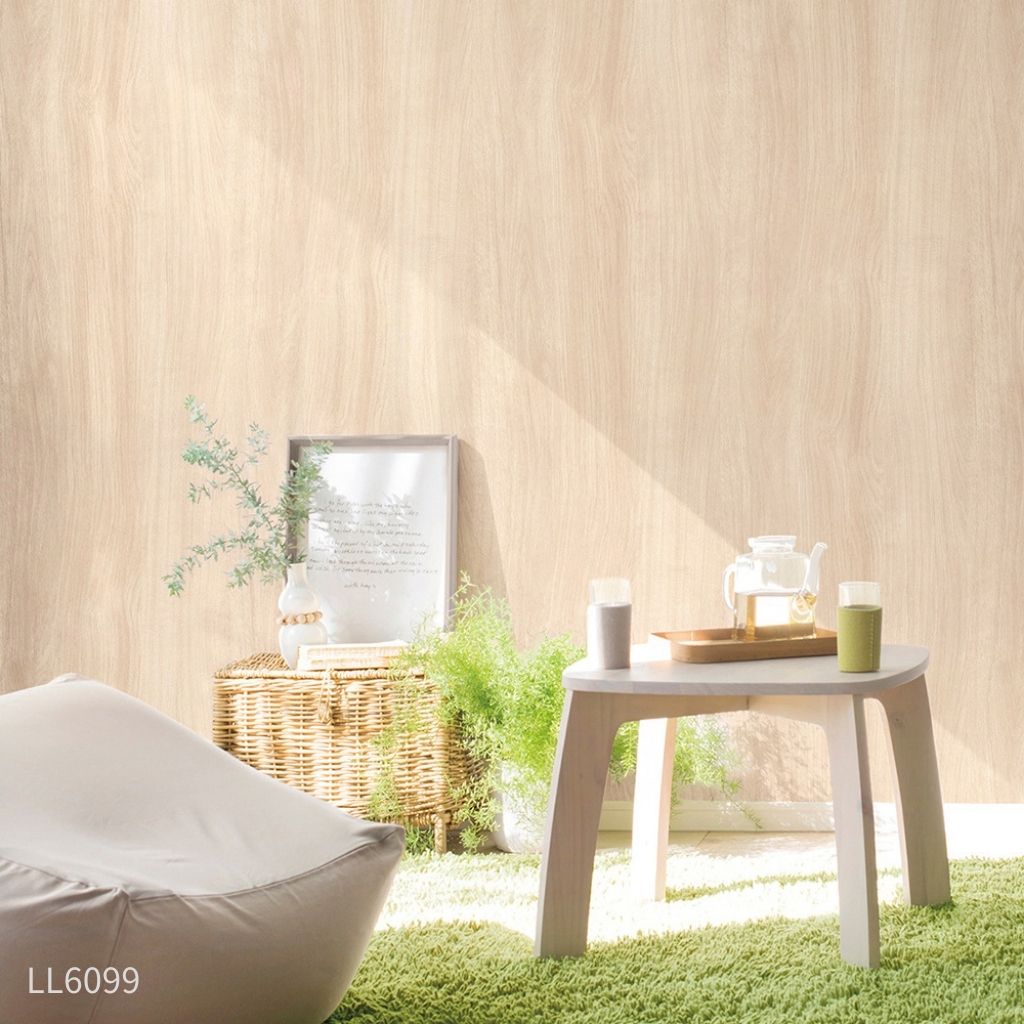 オーク板柾目|LL6099|のり付き壁紙