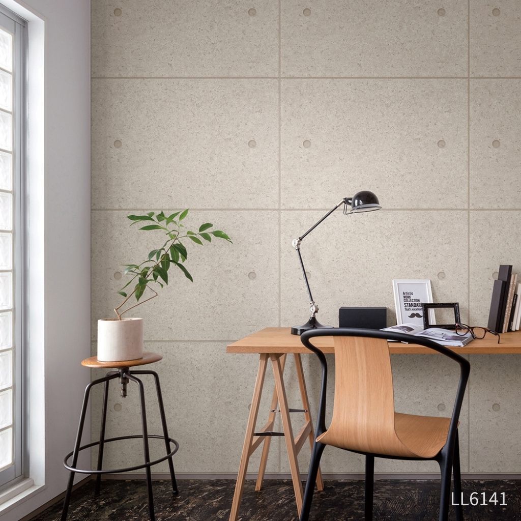 ぬくもり感じる打ちっぱなしコンクリート|LL6141|のり付き壁紙
