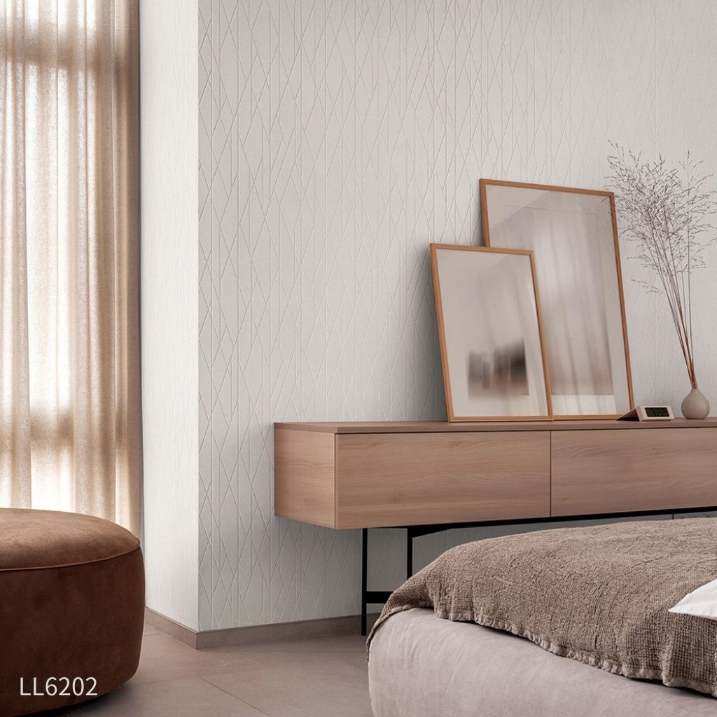 シックな幾何学模様|LL6202・6203|のり付き壁紙
