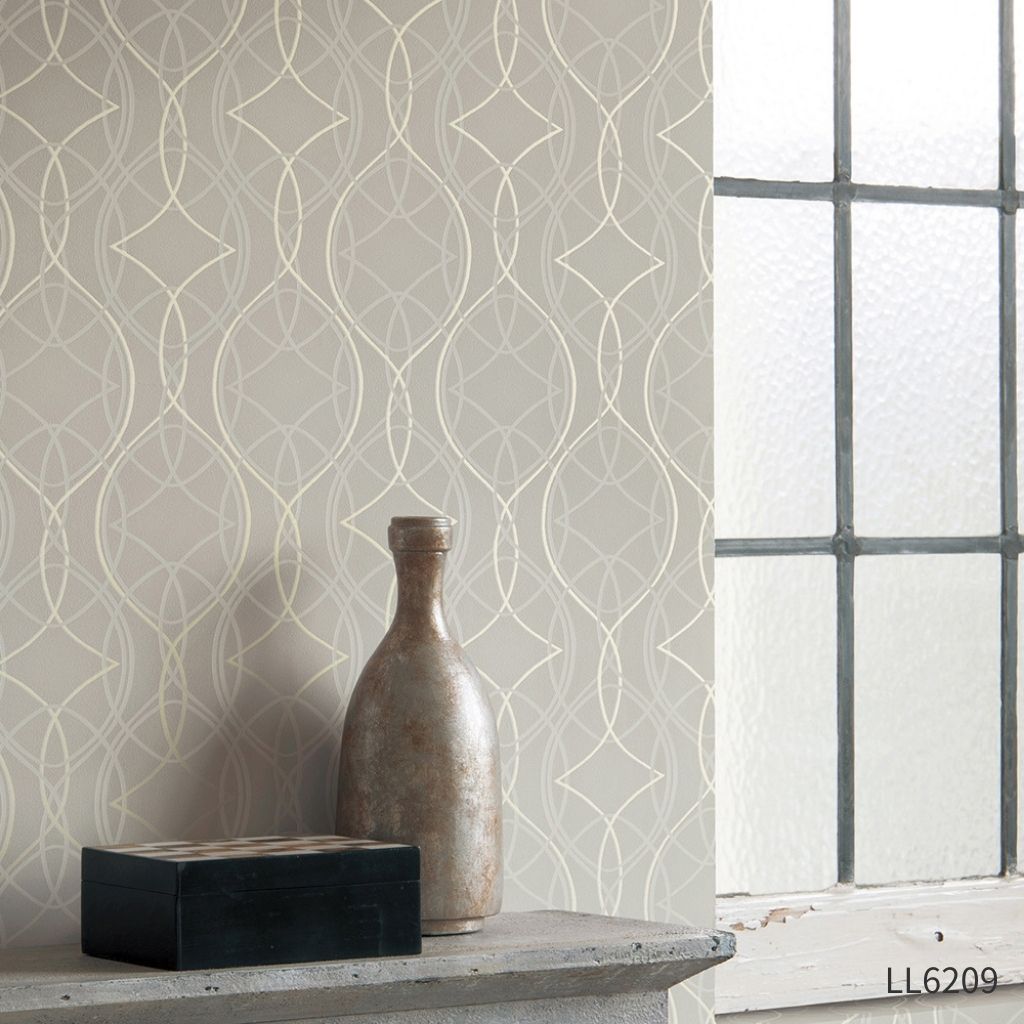 クールな曲線|LL6209|のり付き壁紙