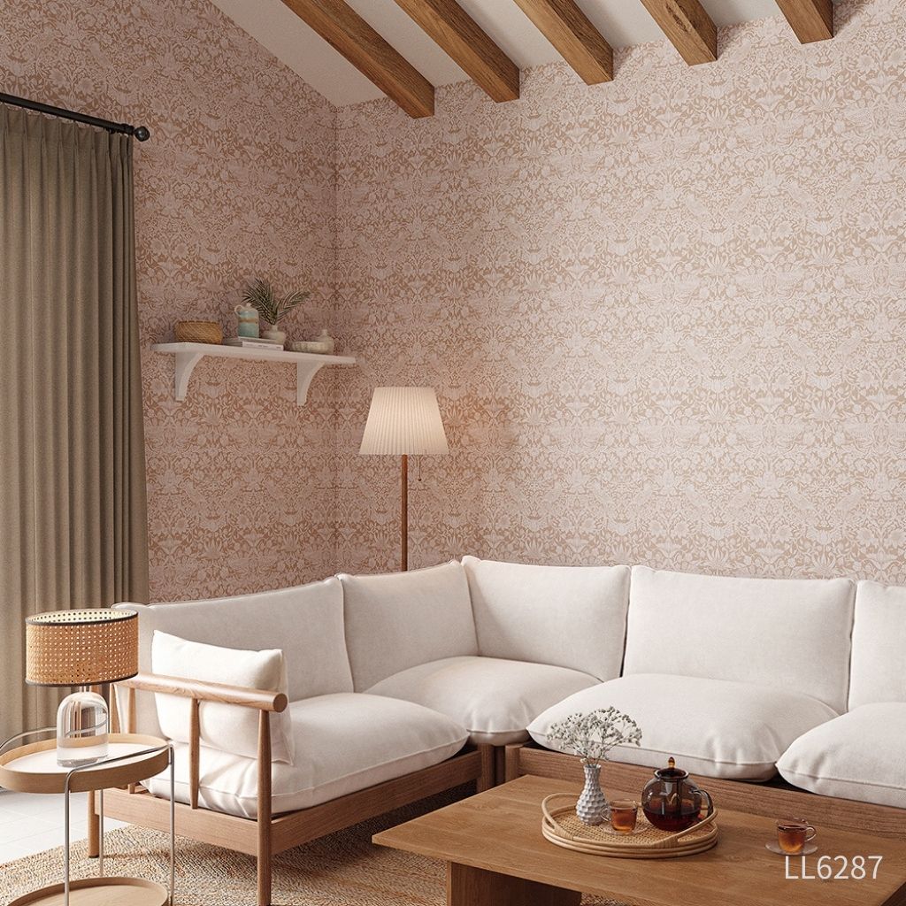 Strawberry Thief-いちご泥棒|LL6286・6287|のり付き壁紙