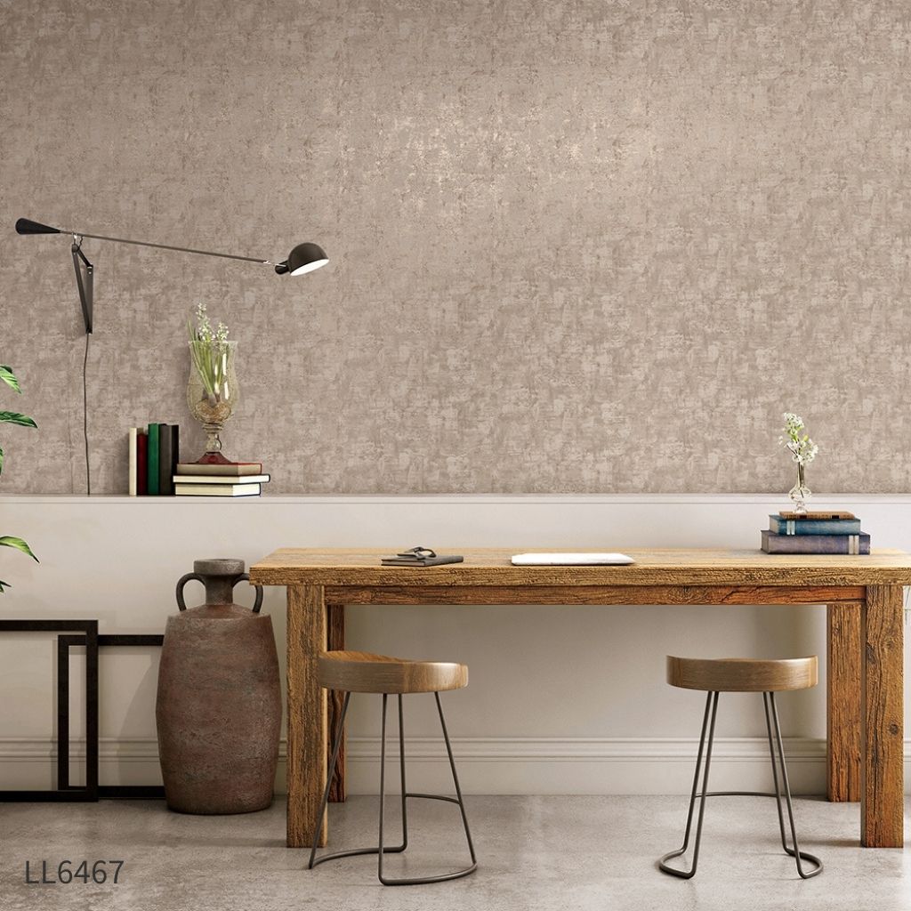 ラフな塗り壁調|LL6465~6467|のり付き壁紙