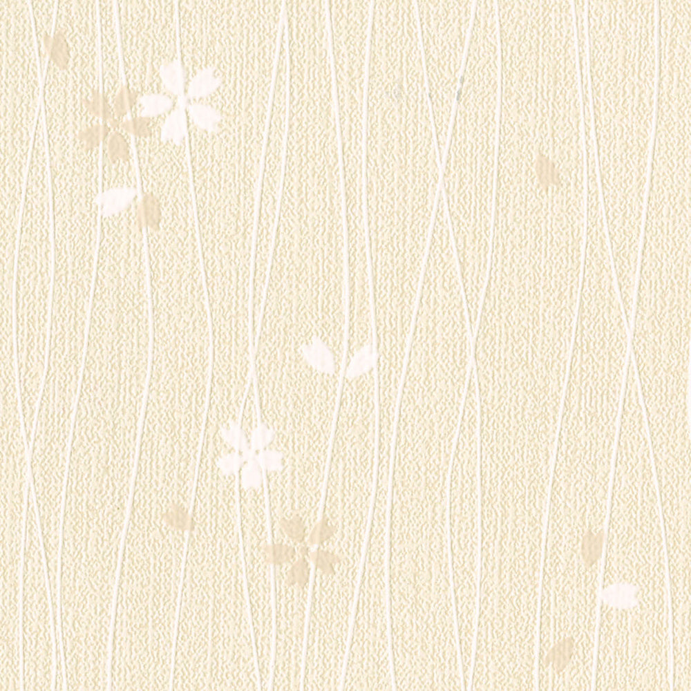 川に流れる桜|LV2430|のり付き壁紙