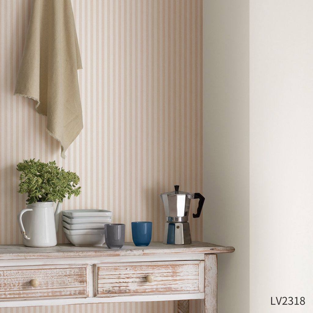 フェミニンなストライプ|LV2318・LV2319|のり付き壁紙