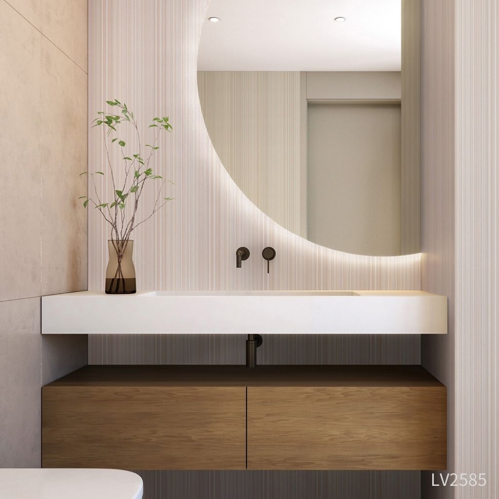 【消臭・汚れ防止】ストライプ|LV2584・LV2585|のり付き壁紙