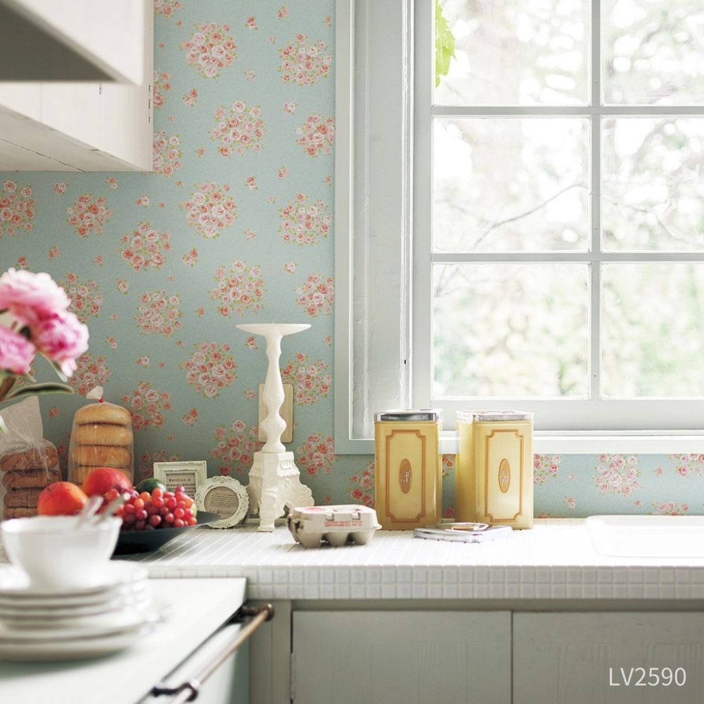 【消臭・汚れ防止】ブーケ|LV2590・LV2591|のり付き壁紙