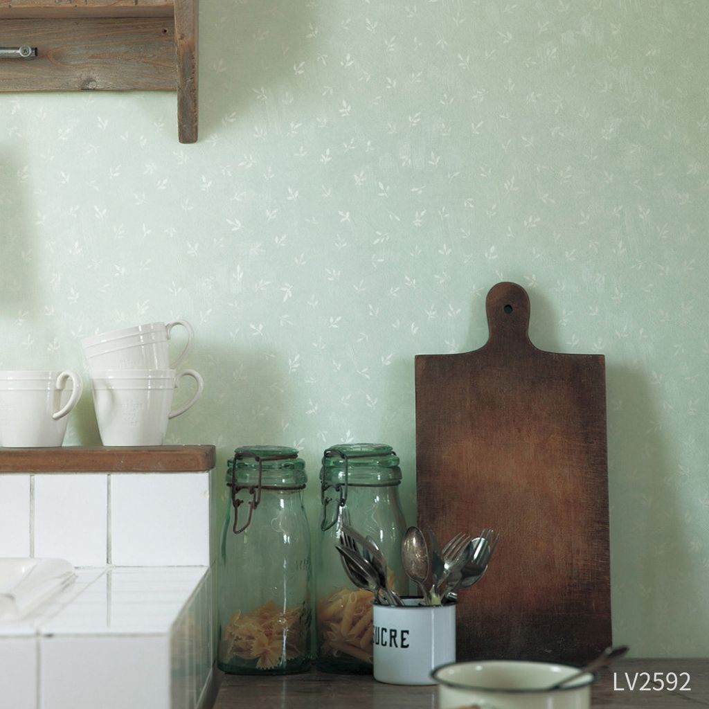 【消臭・汚れ防止】小さい葉柄|LV2592・LV2593|のり付き壁紙