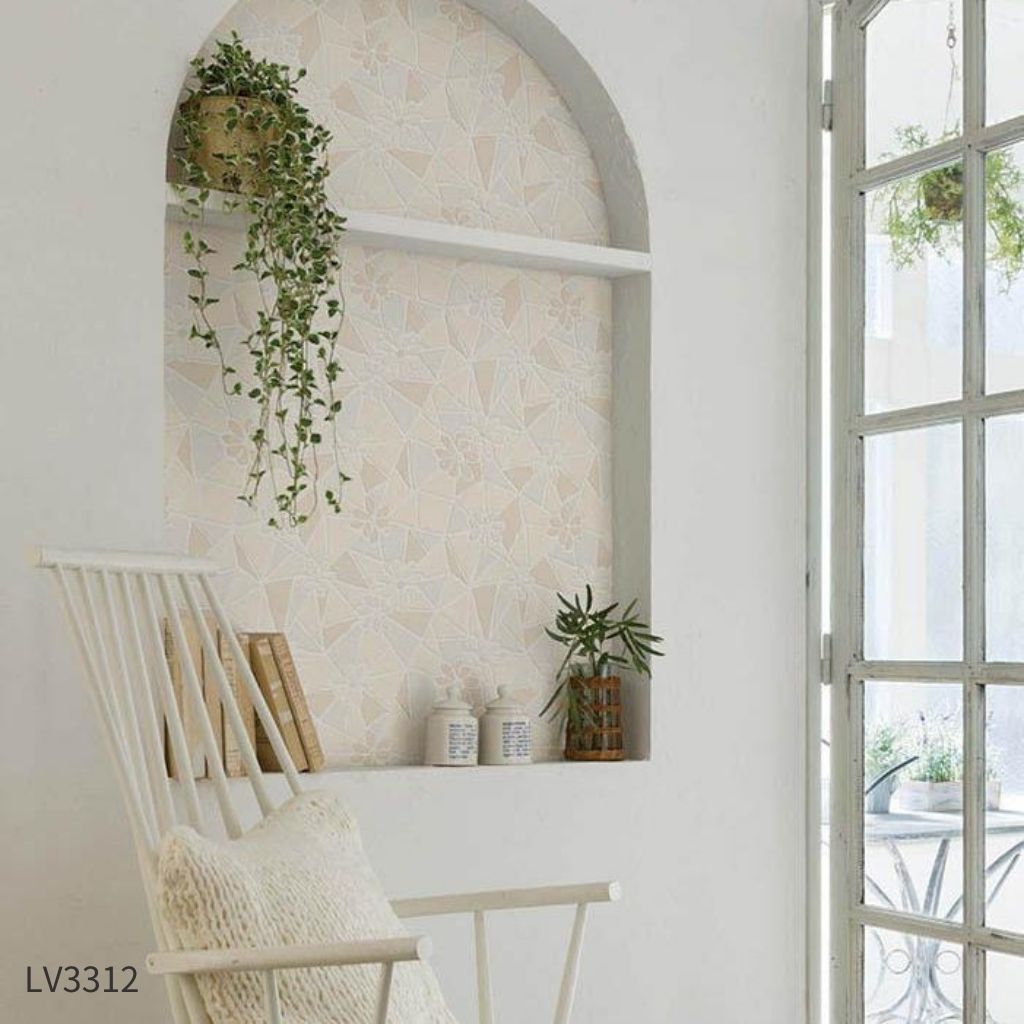 タイルに埋め込まれた花|LV3312・LV3313|サンプル