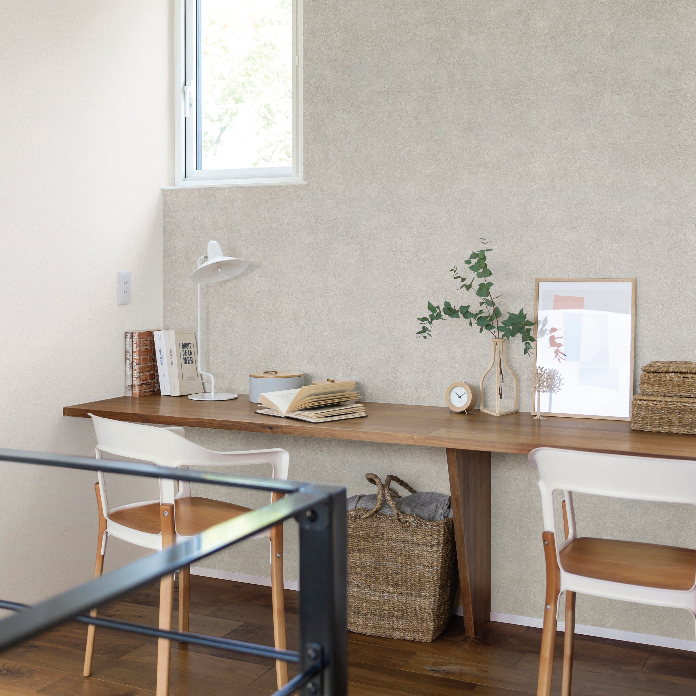 グレージュモルタル風|LL7256|のり付き壁紙