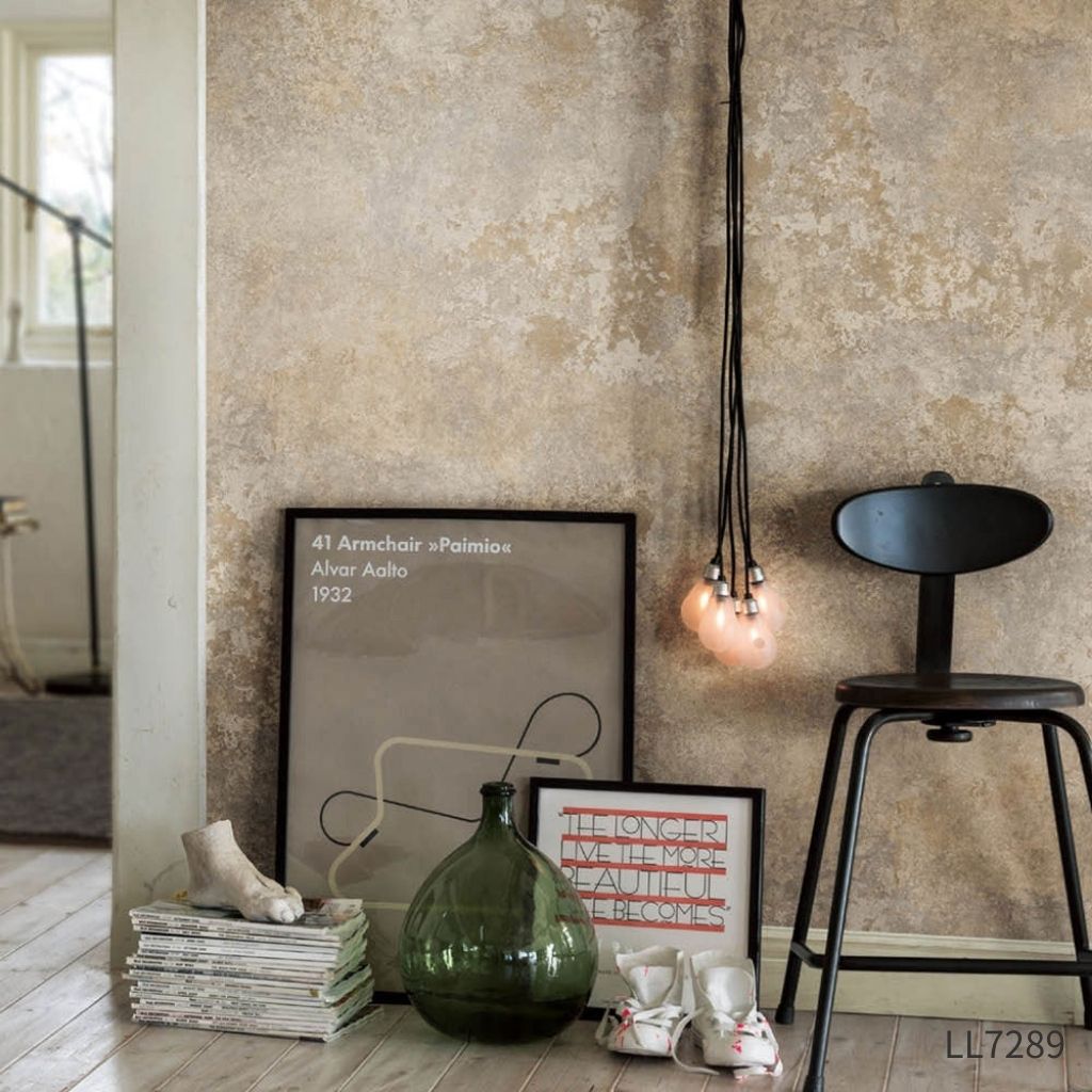 ラスティックな石目|LL7288・LL7289|のり付き壁紙