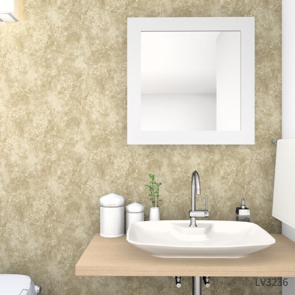 大理石のような美しいモルタル|LV3235・LV3236|のり付き壁紙