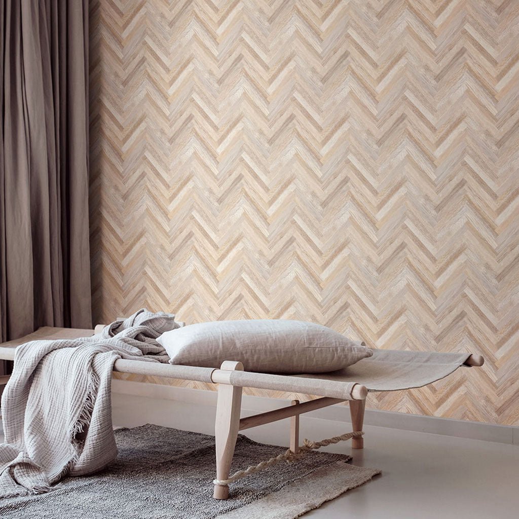 ホワイトヘリンボーン|LW233|のり付き壁紙