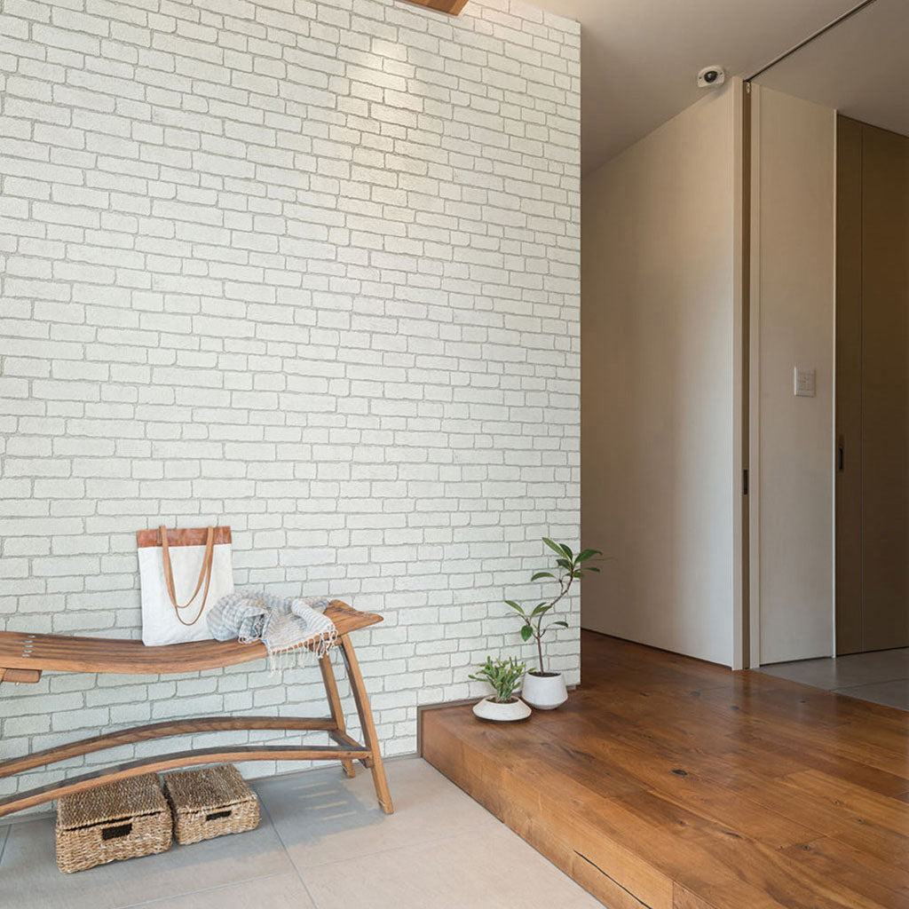 ホワイトブリック|LW258|のり付き壁紙