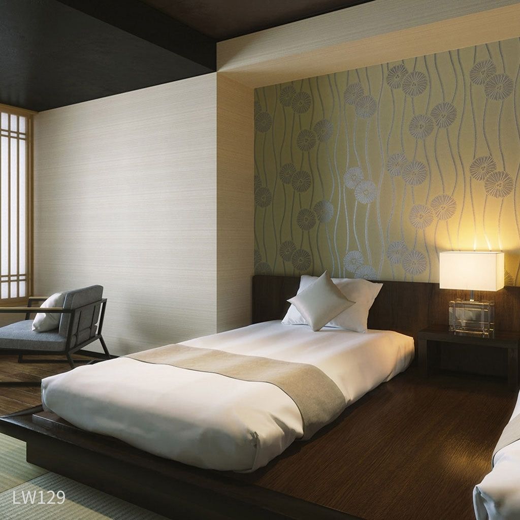 変わり立涌に菊松葉|LW127~LW132|のり付き壁紙