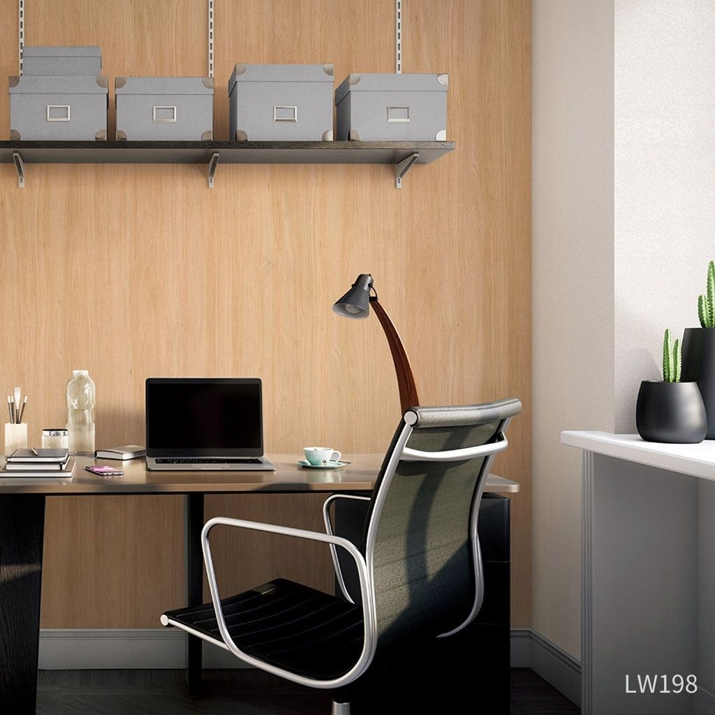 オーク板柾(目地なし)|LW197・LW198|のり付き壁紙