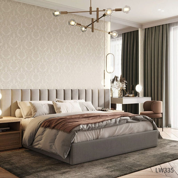 オットマン（ダマスク織り柄）アイボリー